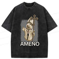 Kyoto-Lion Papal Hamster Washed T-Shirt