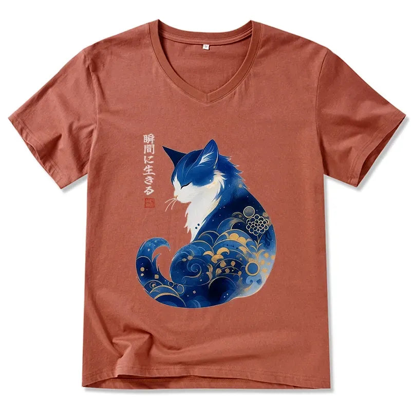 Japanese Cat Shirt for Vacation