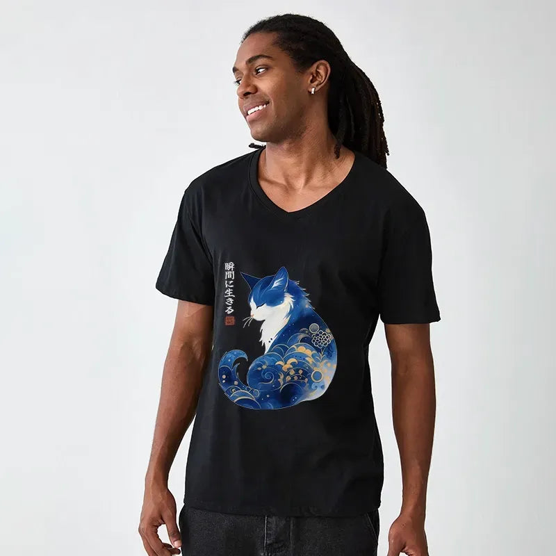 Japanese Cat Shirt for Vacation