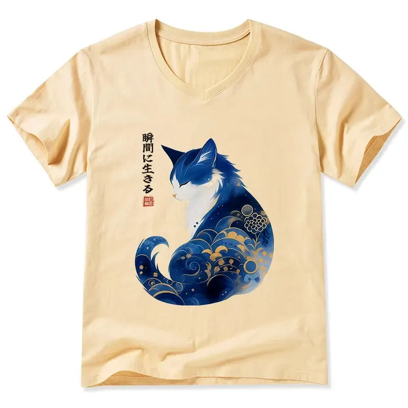 Japanese Cat Shirt for Vacation