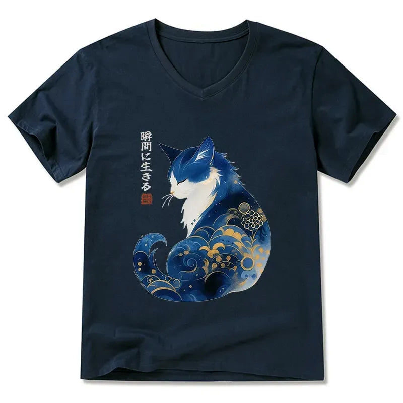 Japanese Cat Shirt for Vacation
