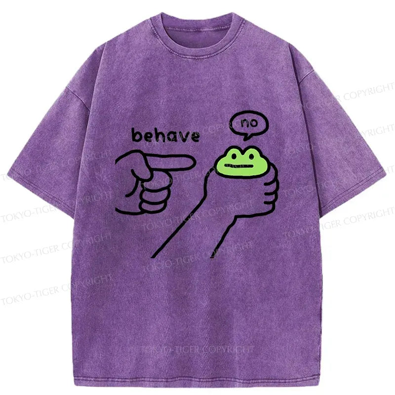Unisex Washed T-Shirt with Japanese Style