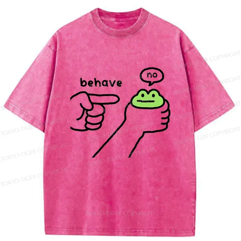 Japanese Washed Frog T-Shirt for Summer