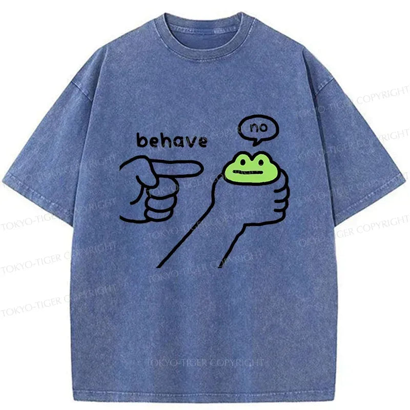 Unisex Washed T-Shirt with Japanese Style