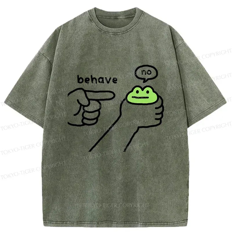 Unisex Washed T-Shirt with Japanese Style