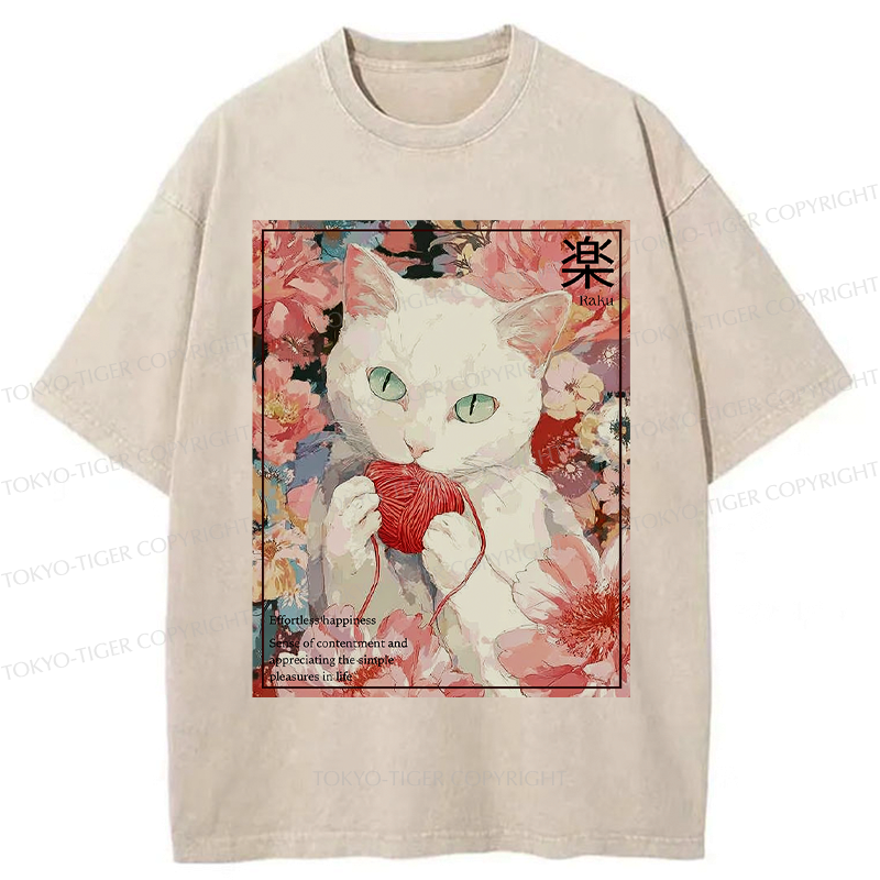 japanese cat t-shirt for daily wear