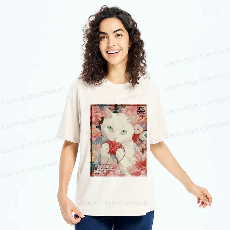 japanese cat t-shirt for daily wear
