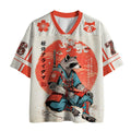 Kyoto-Lion Sakura Japanese Raccoon Samurai Mesh Jersey