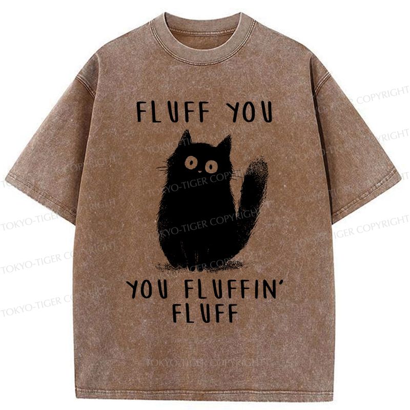 Japanese Funny Cat Washed T-Shirt