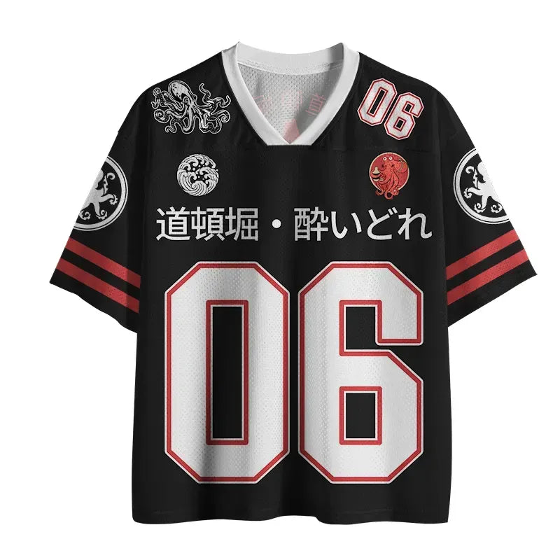 Kyoto-Lion Drunken Octopus Japan Mesh Jersey