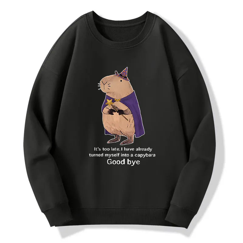 Kyoto-Lion Funny Wizard Capybara Classic Sweatshirt
