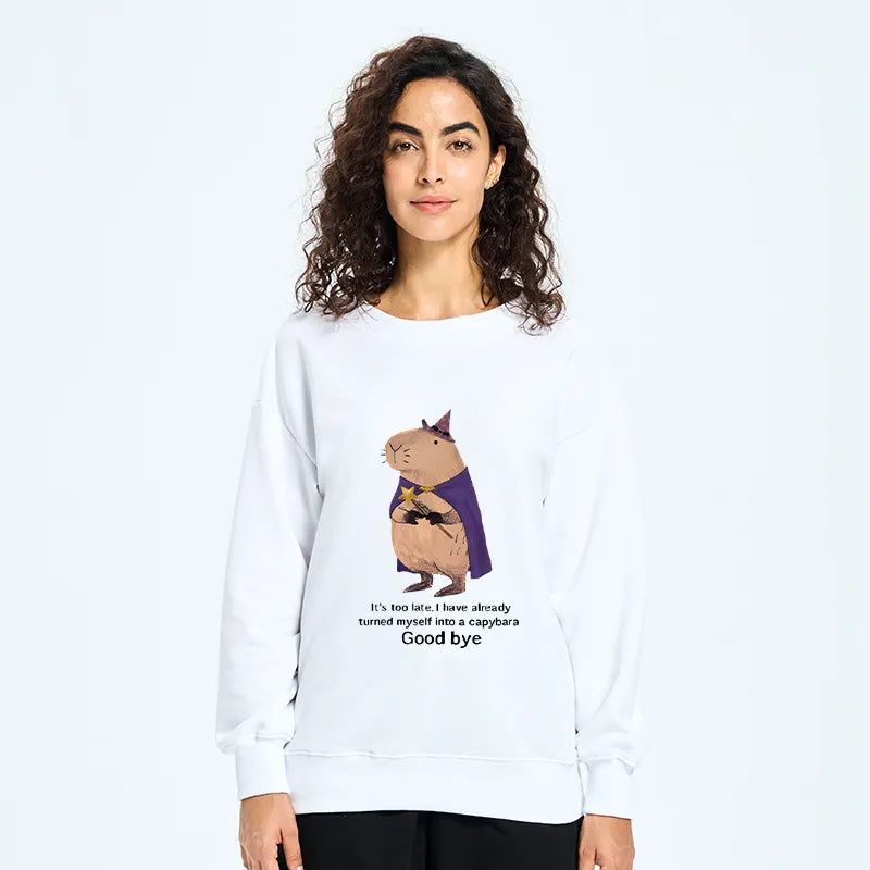 Kyoto-Lion Funny Wizard Capybara Classic Sweatshirt