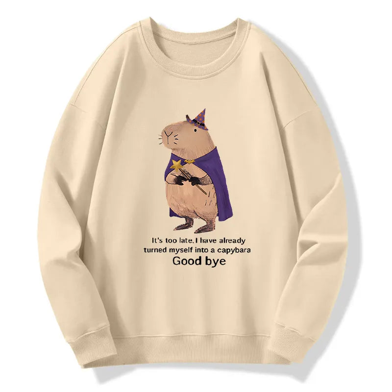 Kyoto-Lion Funny Wizard Capybara Classic Sweatshirt