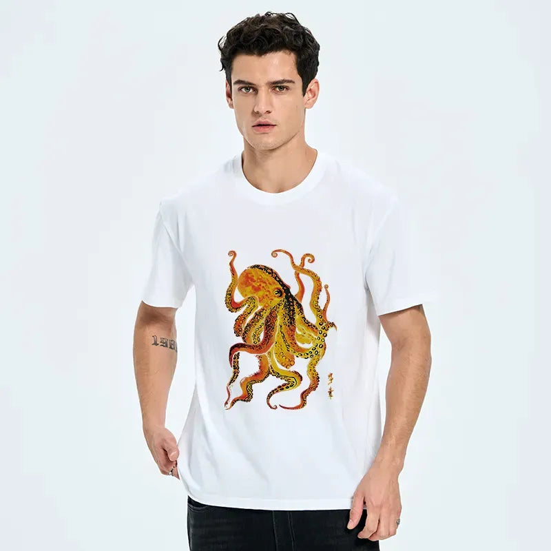 retro Japanese octopus shirt on sale