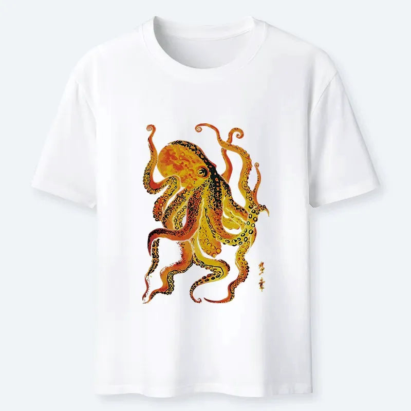 Japanese octopus t-shirt for summer
