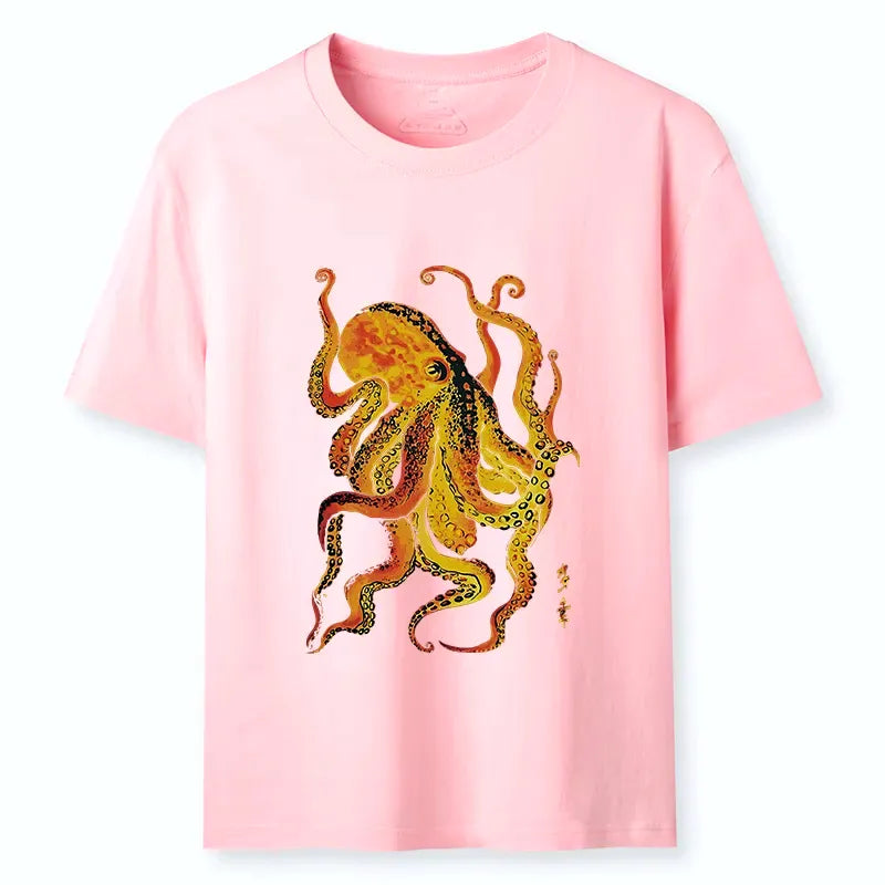 Japanese octopus t-shirt for summer