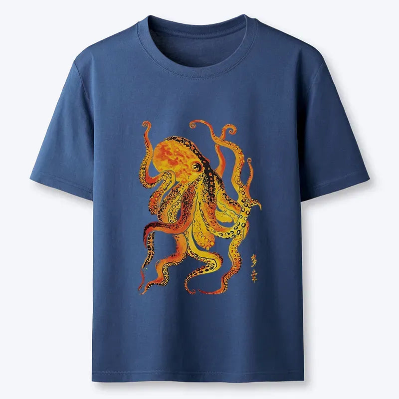 retro Japanese octopus shirt on sale