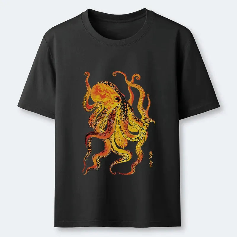 Japanese octopus t-shirt for summer