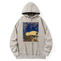 Japanese Ukiyoe Wisteria Hoodie on Sale