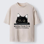 Japanese Cat T-Shirt for Daily Wear