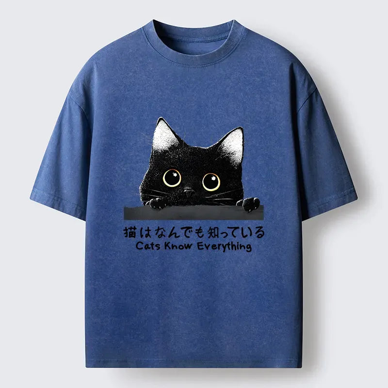 Japanese Cat T-Shirt for Daily Wear