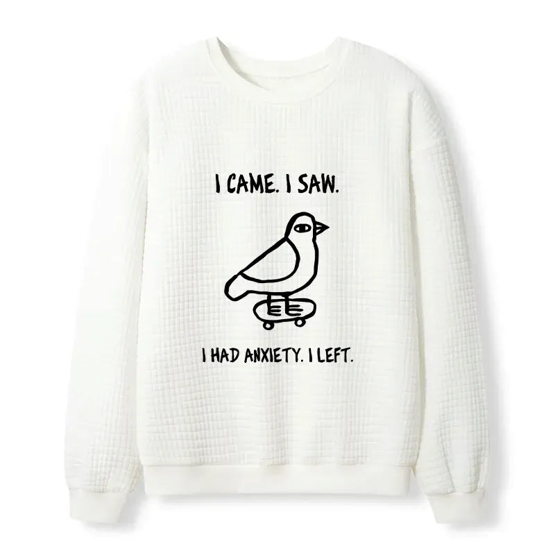 Kyoto-Lion Waffle Sweatshirt for Vacation