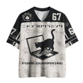 Trendy Japanese Cat Mesh Jersey