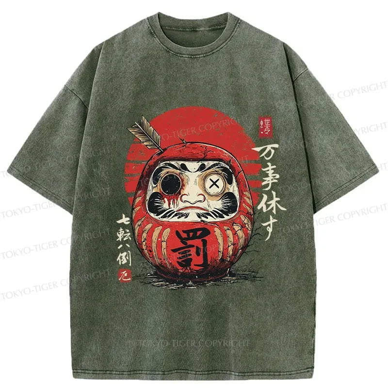 Retro Japanese Daruma T-Shirt Best Seller