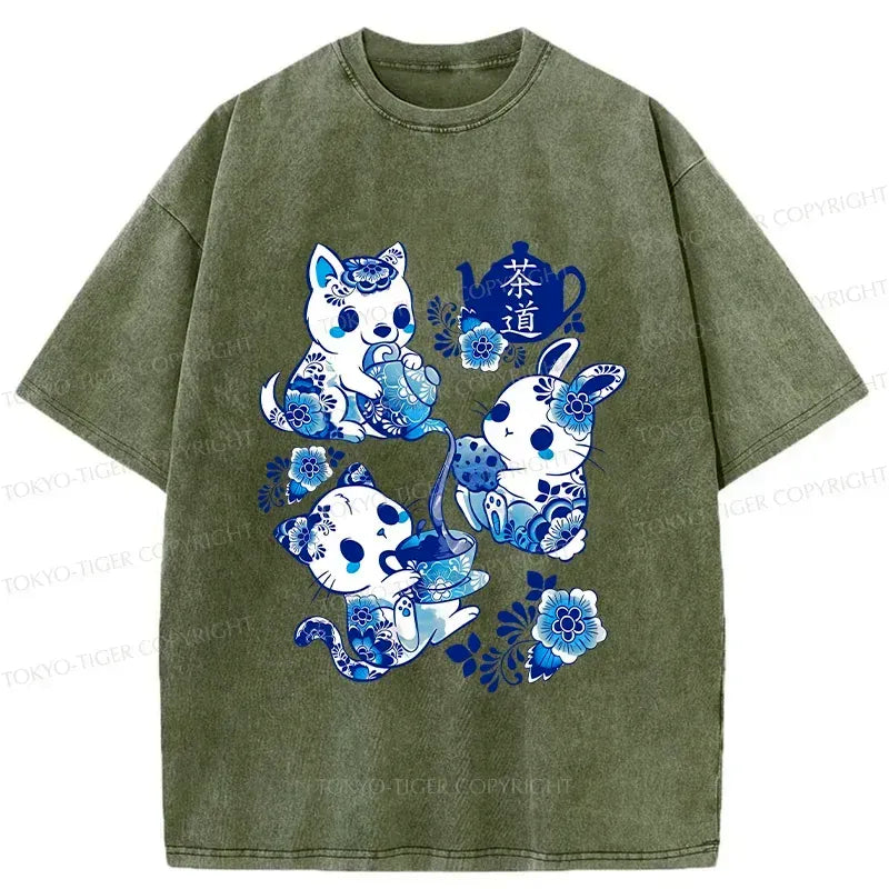 Blue White Porcelain Unisex T-Shirt Gift Idea