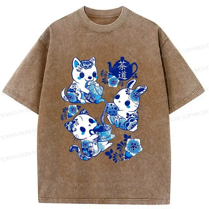 Blue White Porcelain Unisex T-Shirt Gift Idea