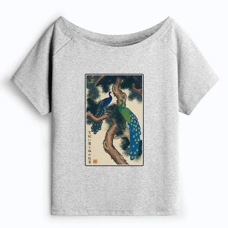 Kyoto Lion Off Shoulder Shirt with Free Shipping
