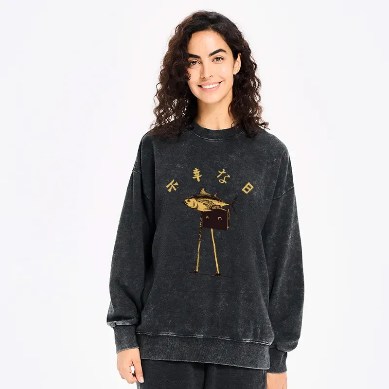 washed sweatshirt for daily wear