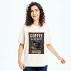 Kyoto-Lion Funny Japanese Coffee Life Quote Washed T-Shirt