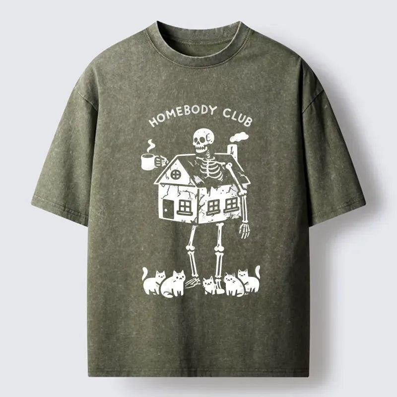Kyoto-Lion Life Of A Homebody Washed T-Shirt