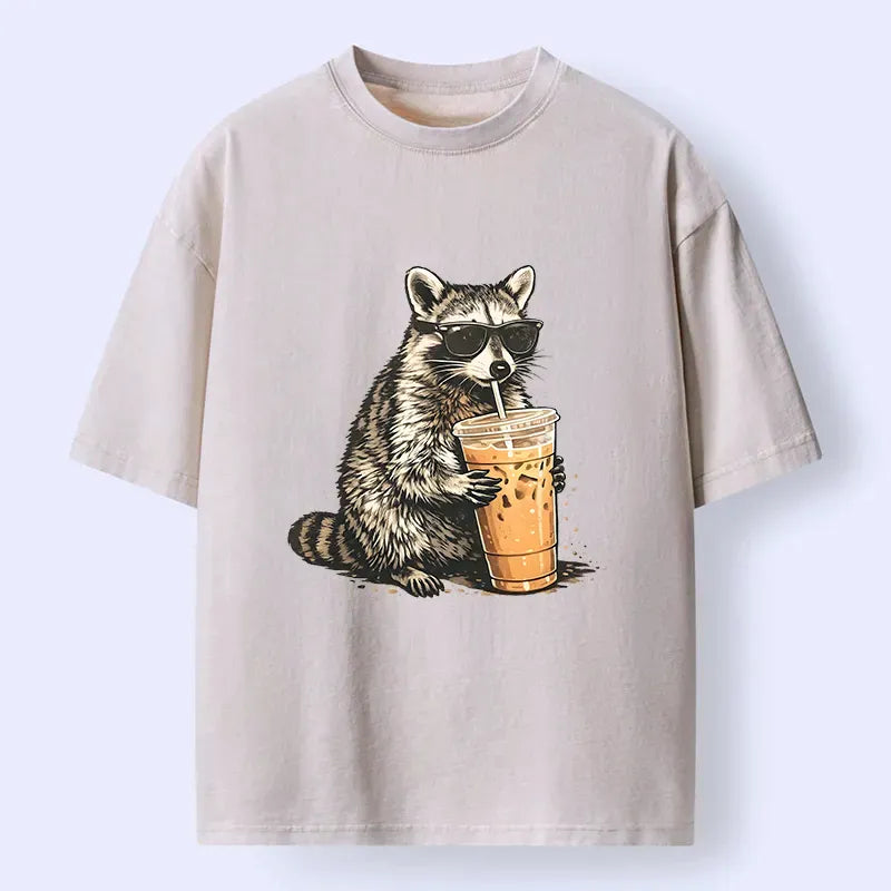 Kyoto Lion Raccoon Coffee Tee Gift for Him
