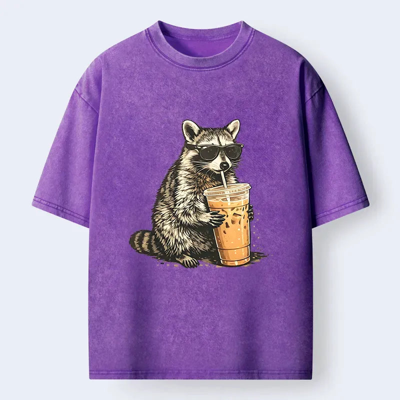Funny Japanese Washed T-Shirt for Daily Wear
