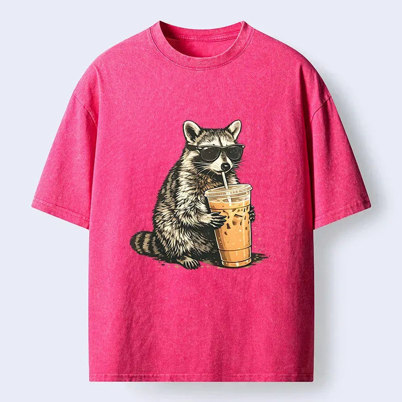 Funny Japanese Washed T-Shirt for Daily Wear