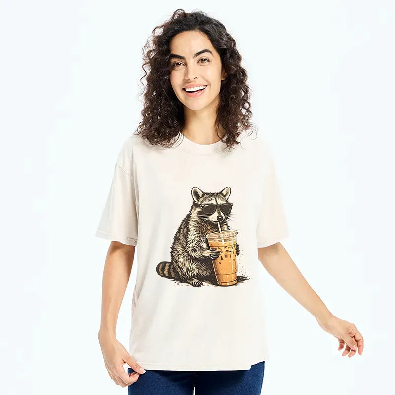 Funny Japanese Washed T-Shirt for Daily Wear