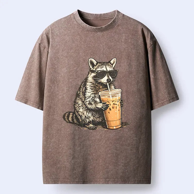 Funny Japanese Washed T-Shirt for Daily Wear