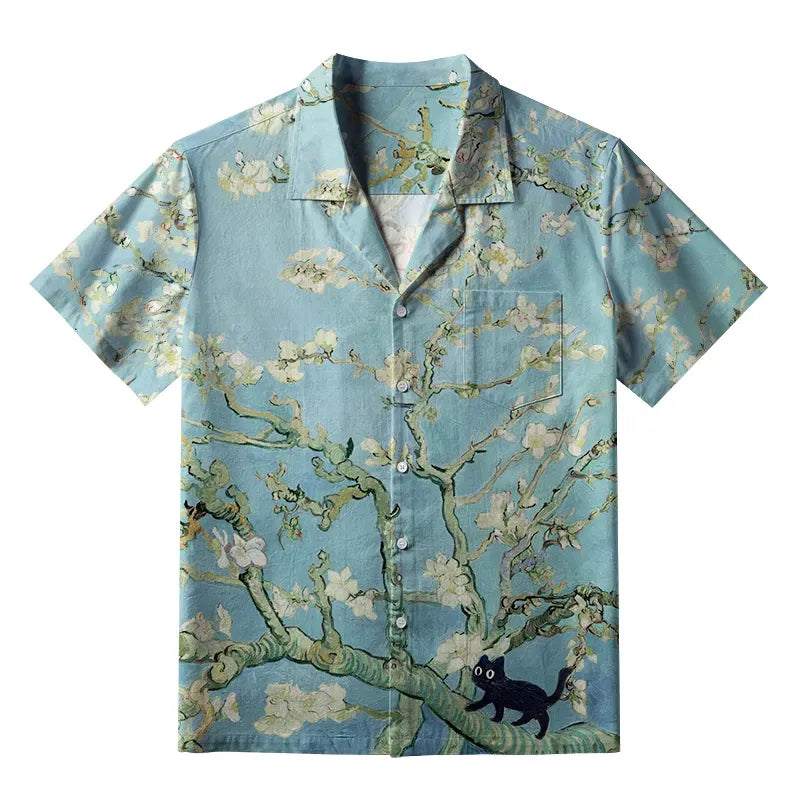 Kyoto Lion Hawaiian Shirt for Summer