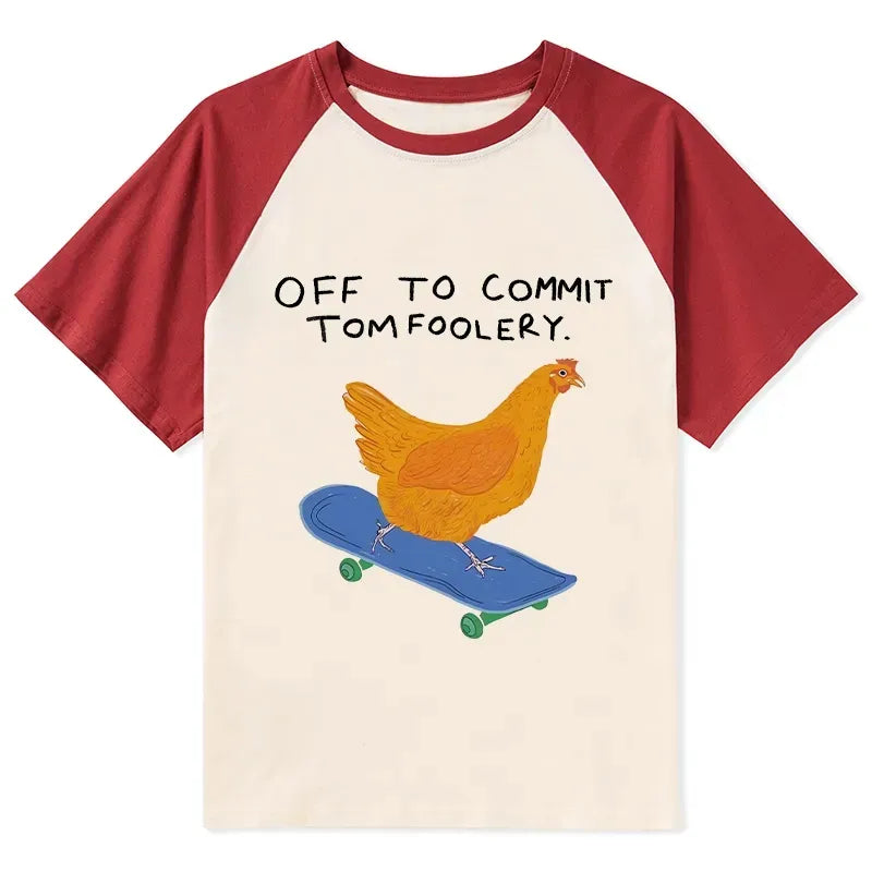 Kyoto-Lion Chicken Was About To Do Something Bad Raglan T-shirt