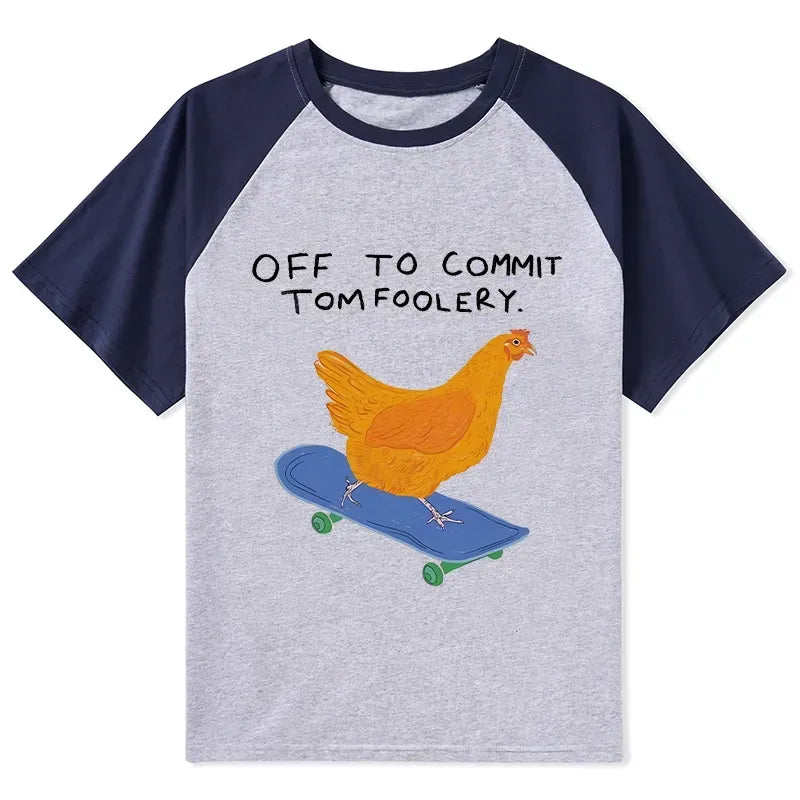 Kyoto-Lion Chicken Was About To Do Something Bad Raglan T-shirt