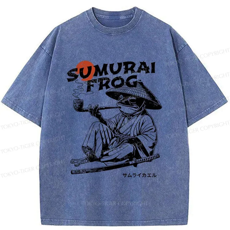 Japanese Samurai Frog Funny T-Shirt