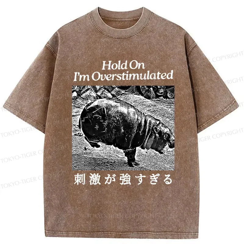 Overstimulated Moo Deng T-Shirt for Meme Lovers