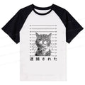 Cat Arrested Streetwear Top for Summer