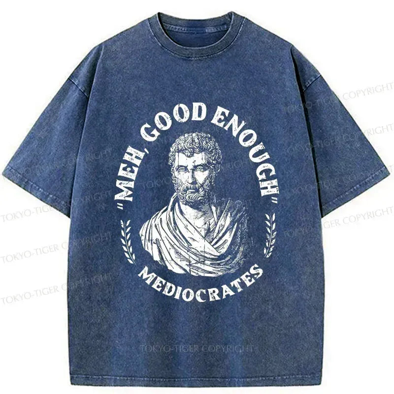 Kyoto-Lion Socrates Funny Saying Washed T-Shirt
