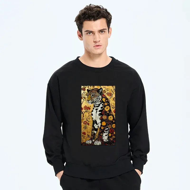 classic unisex sweatshirt with japanese leopard design