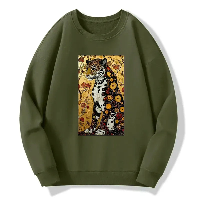classic unisex sweatshirt with japanese leopard design