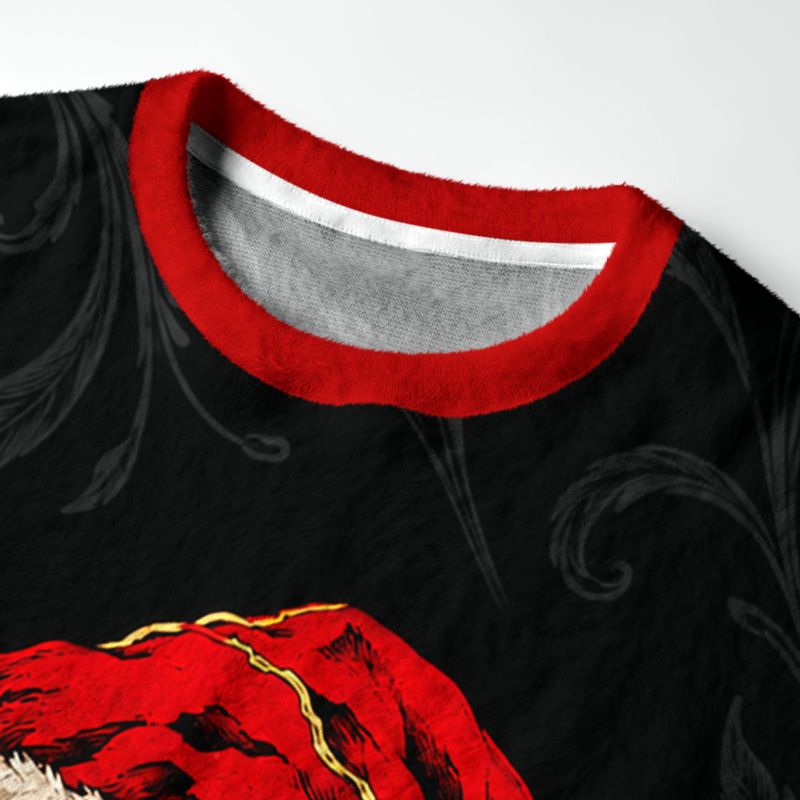 Kyoto-Lion Retro Japanese-style Skull Christmas Ugly Sweatshirt