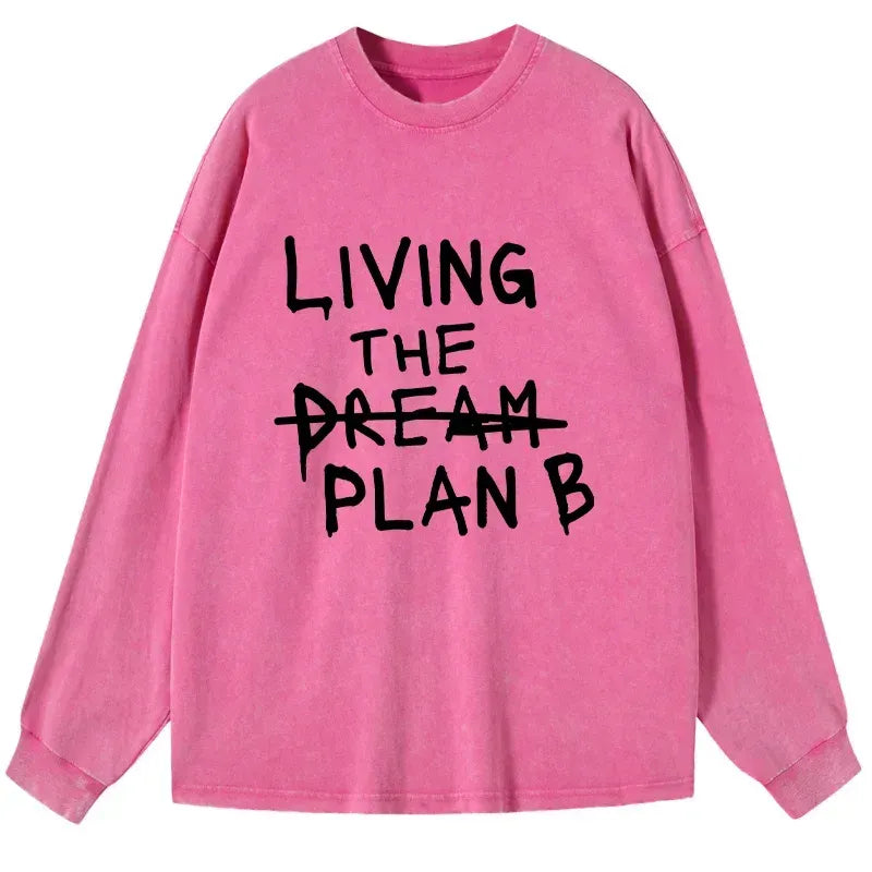 Kyoto-Lion Implement Plan B Washed Long Sleeve T-Shirt
